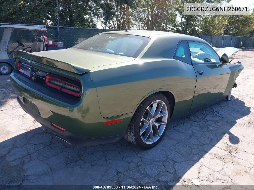 2C3CDZJG6NH260671 2022 Dodge Challenger Gt