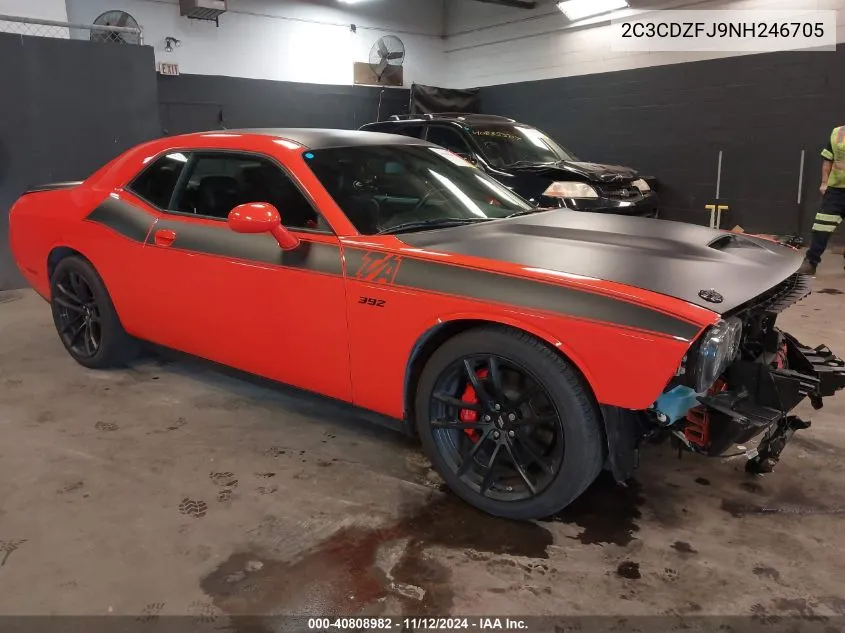 2022 Dodge Challenger R/T Scat Pack VIN: 2C3CDZFJ9NH246705 Lot: 40808982