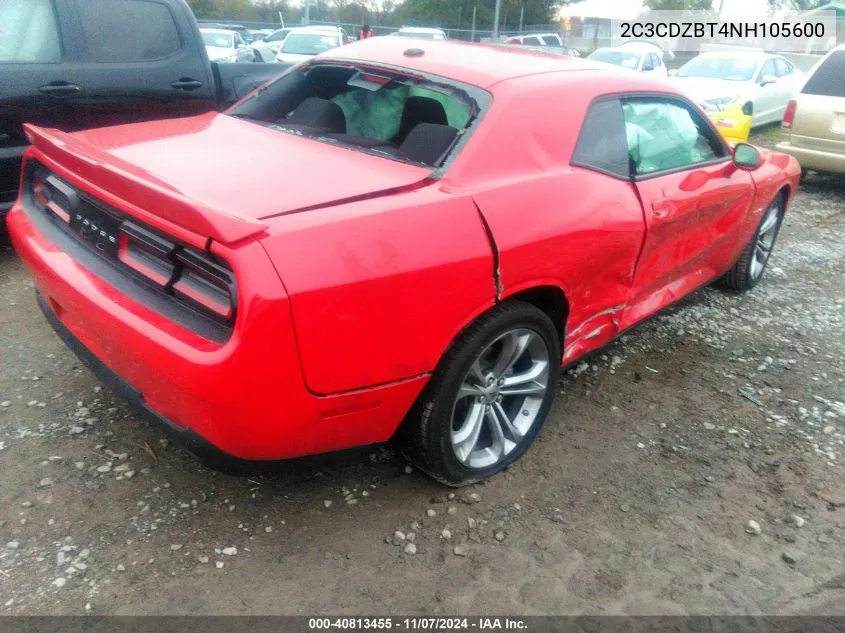 2022 Dodge Challenger R/T VIN: 2C3CDZBT4NH105600 Lot: 40813455