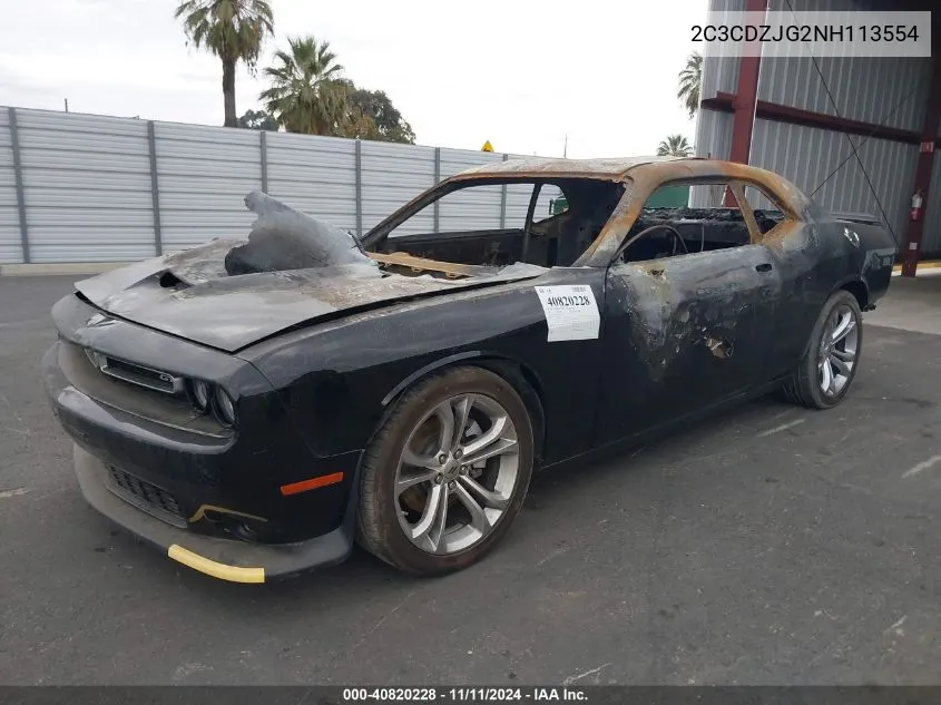 2022 Dodge Challenger Gt VIN: 2C3CDZJG2NH113554 Lot: 40820228