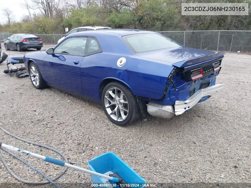 2022 Dodge Challenger Gt VIN: 2C3CDZJG6NH230165 Lot: 40881130