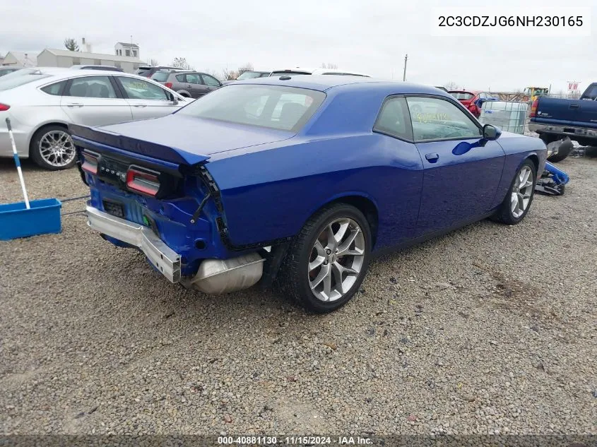 2022 Dodge Challenger Gt VIN: 2C3CDZJG6NH230165 Lot: 40881130