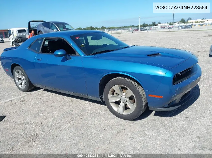 2022 Dodge Challenger Sxt VIN: 2C3CDZAG4NH223554 Lot: 40883231