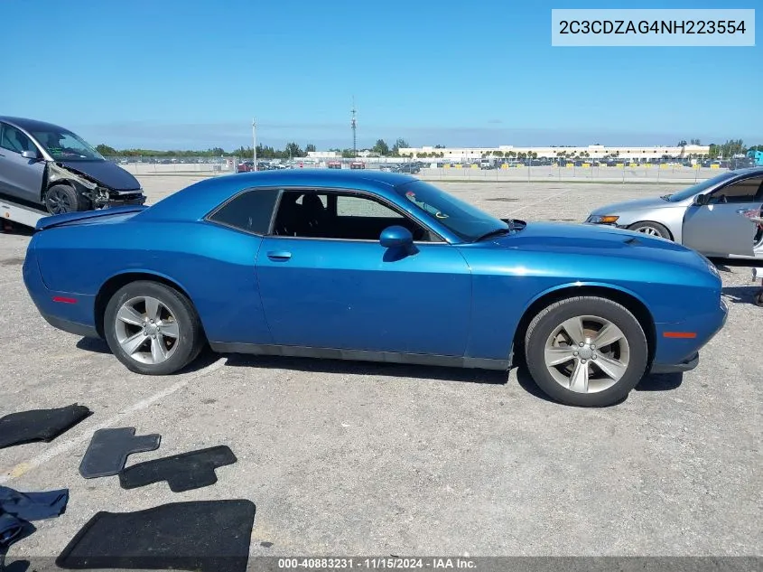 2022 Dodge Challenger Sxt VIN: 2C3CDZAG4NH223554 Lot: 40883231