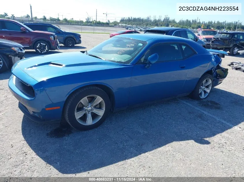 2022 Dodge Challenger Sxt VIN: 2C3CDZAG4NH223554 Lot: 40883231