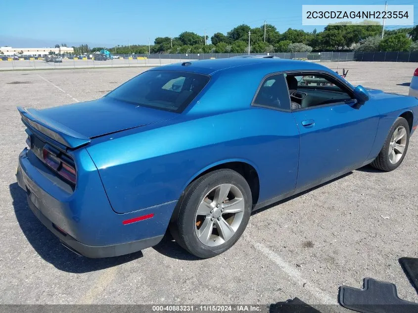 2022 Dodge Challenger Sxt VIN: 2C3CDZAG4NH223554 Lot: 40883231