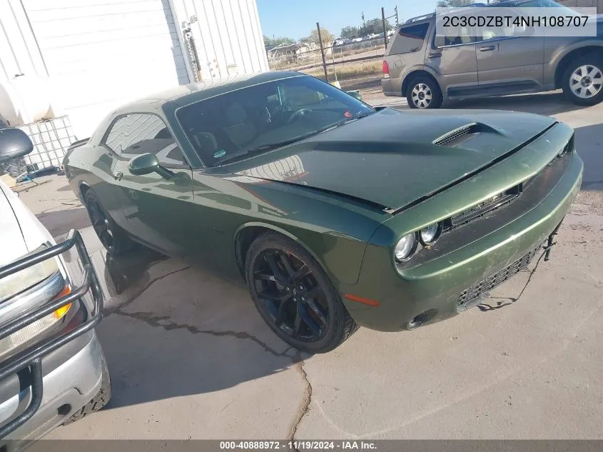 2022 Dodge Challenger R/T VIN: 2C3CDZBT4NH108707 Lot: 40888972