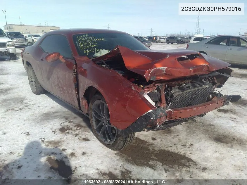 2C3CDZKG0PH579016 2023 Dodge Challenger Gt Awd