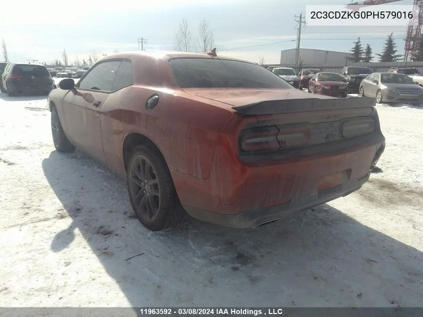 2023 Dodge Challenger Gt Awd VIN: 2C3CDZKG0PH579016 Lot: 11963592