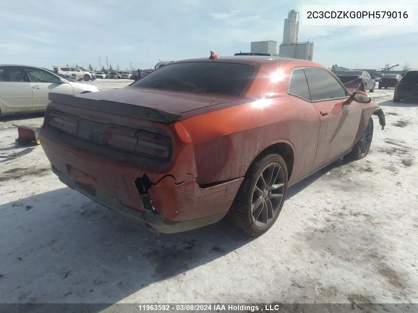 2C3CDZKG0PH579016 2023 Dodge Challenger Gt Awd