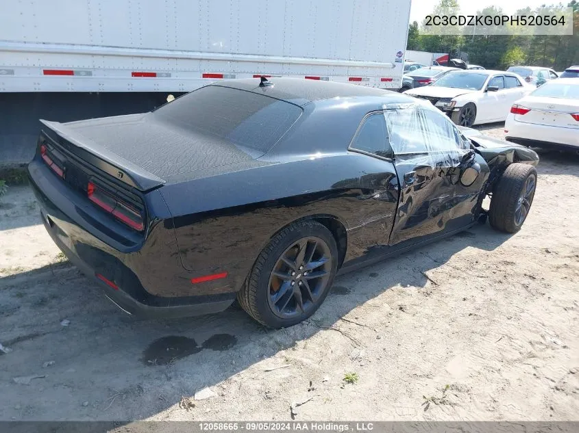 2023 Dodge Challenger VIN: 2C3CDZKG0PH520564 Lot: 12058665