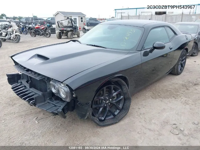 2023 Dodge Challenger R/T VIN: 2C3CDZBT9PH543967 Lot: 12081193