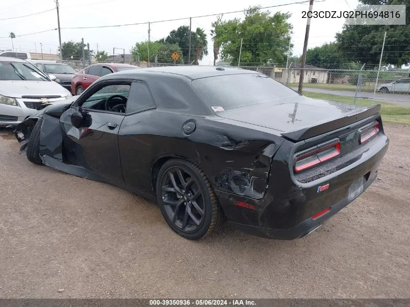 2023 Dodge Challenger Gt VIN: 2C3CDZJG2PH694816 Lot: 39350936