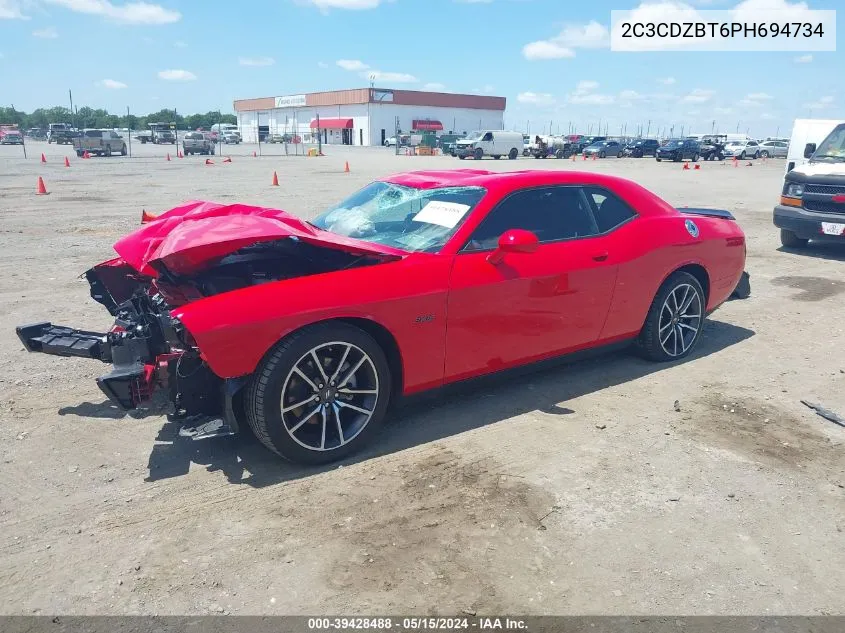 2023 Dodge Challenger R/T VIN: 2C3CDZBT6PH694734 Lot: 39428488