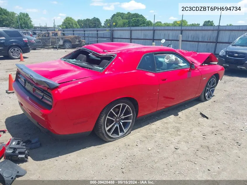 2023 Dodge Challenger R/T VIN: 2C3CDZBT6PH694734 Lot: 39428488