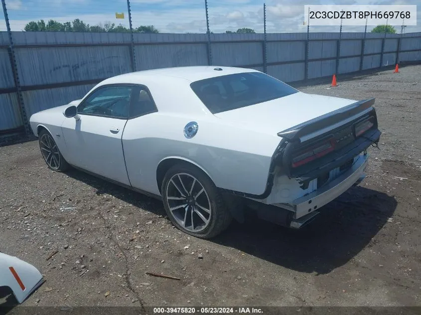 2023 Dodge Challenger R/T VIN: 2C3CDZBT8PH669768 Lot: 39475820