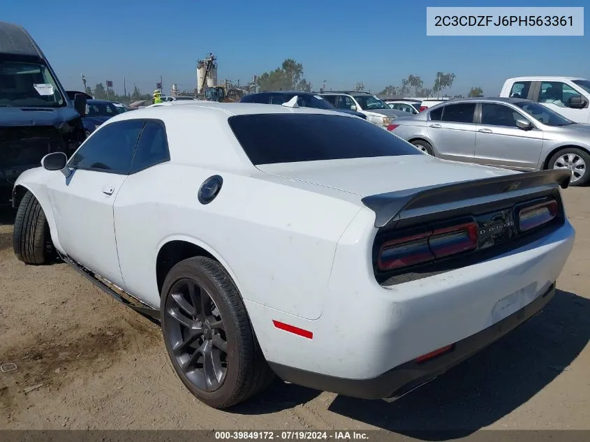 2023 Dodge Challenger R/T Scat Pack VIN: 2C3CDZFJ6PH563361 Lot: 39849172