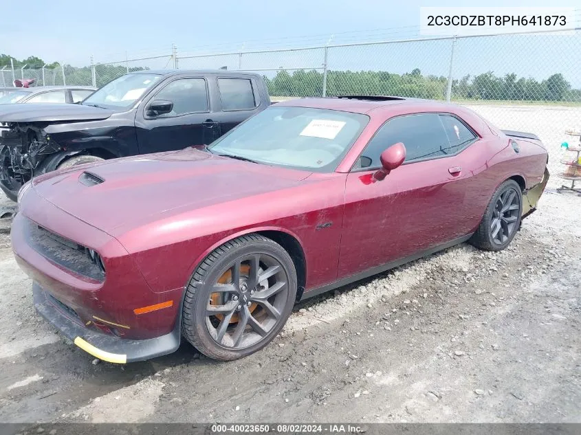 2023 Dodge Challenger R/T VIN: 2C3CDZBT8PH641873 Lot: 40023650