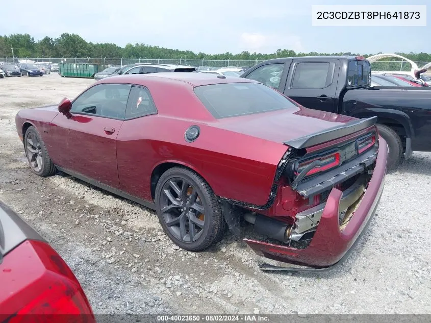 2023 Dodge Challenger R/T VIN: 2C3CDZBT8PH641873 Lot: 40023650