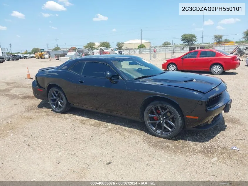 2023 Dodge Challenger Sxt VIN: 2C3CDZAG9PH550101 Lot: 40036076