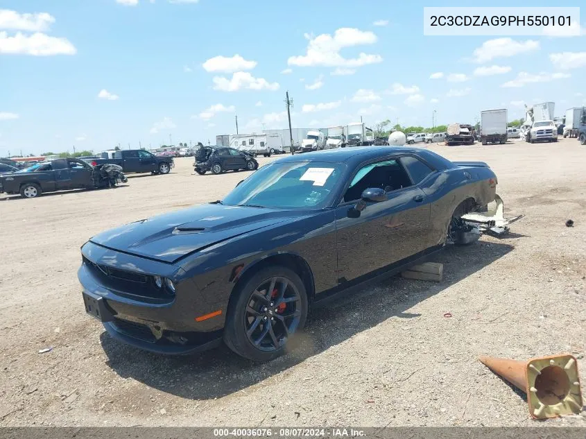 2023 Dodge Challenger Sxt VIN: 2C3CDZAG9PH550101 Lot: 40036076