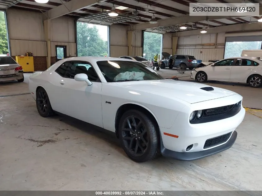 2023 Dodge Challenger R/T VIN: 2C3CDZBT1PH669420 Lot: 40039992