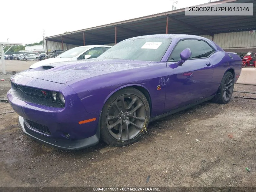 2023 Dodge Challenger R/T Scat Pack VIN: 2C3CDZFJ7PH645146 Lot: 40111591