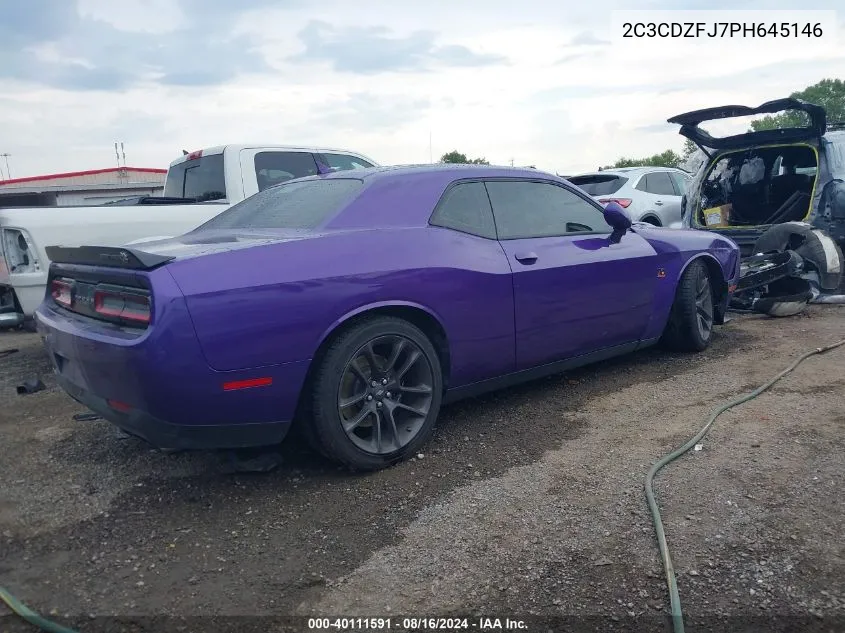 2023 Dodge Challenger R/T Scat Pack VIN: 2C3CDZFJ7PH645146 Lot: 40111591