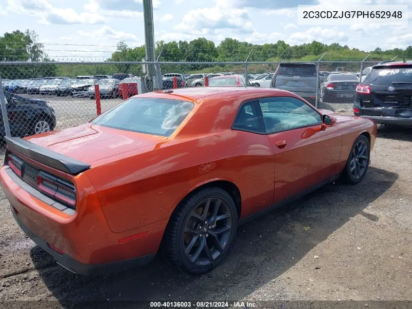 2C3CDZJG7PH652948 2023 Dodge Challenger Gt