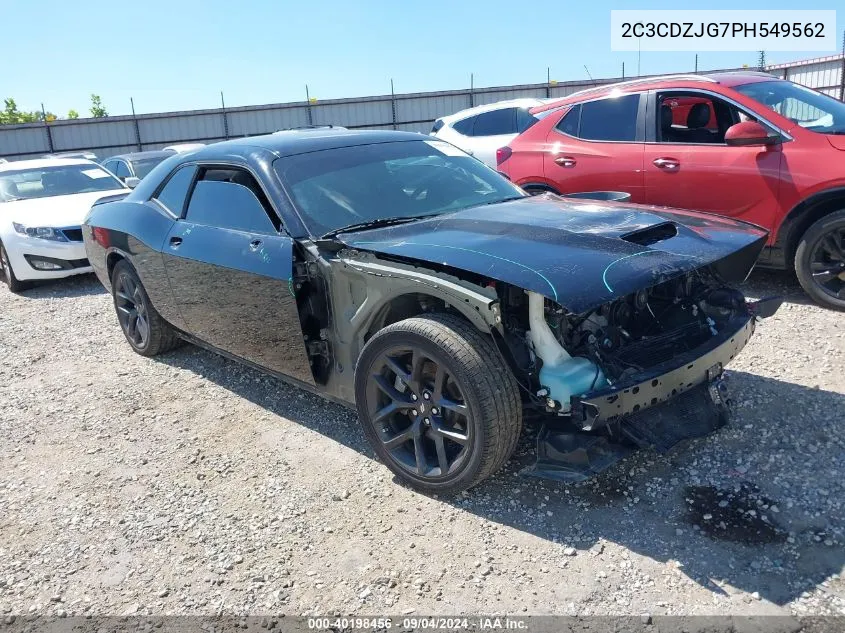 2023 Dodge Challenger Gt VIN: 2C3CDZJG7PH549562 Lot: 40198456