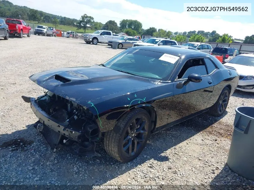 2023 Dodge Challenger Gt VIN: 2C3CDZJG7PH549562 Lot: 40198456