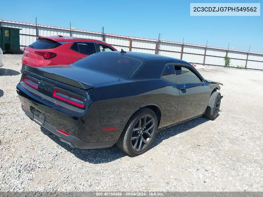 2023 Dodge Challenger Gt VIN: 2C3CDZJG7PH549562 Lot: 40198456