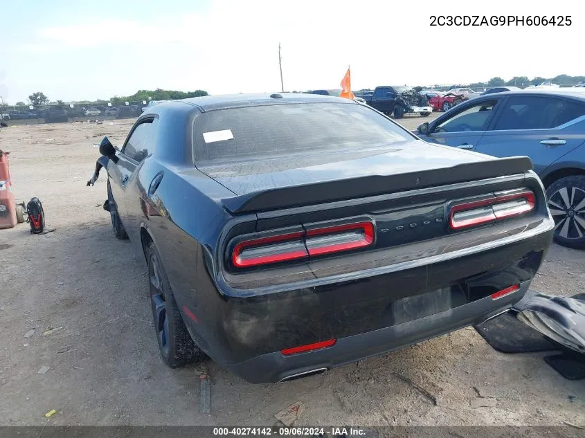 2023 Dodge Challenger Sxt VIN: 2C3CDZAG9PH606425 Lot: 40274142