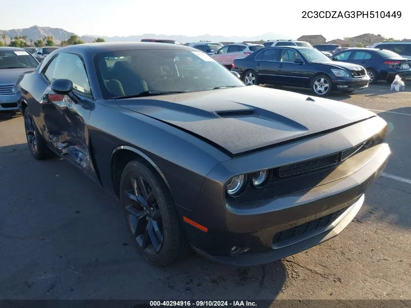 2C3CDZAG3PH510449 2023 Dodge Challenger Sxt