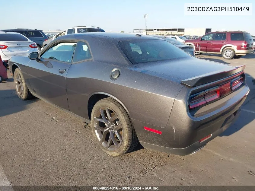 2C3CDZAG3PH510449 2023 Dodge Challenger Sxt