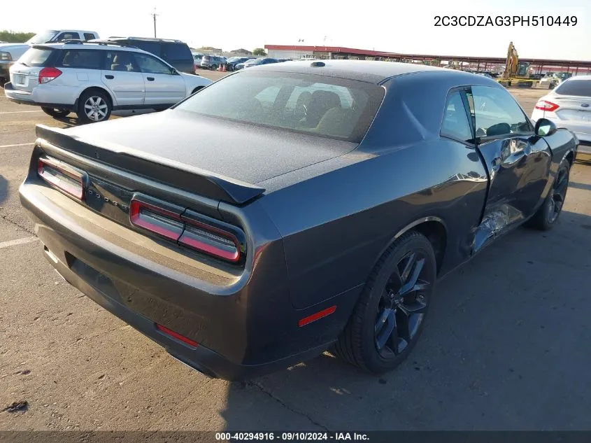 2C3CDZAG3PH510449 2023 Dodge Challenger Sxt