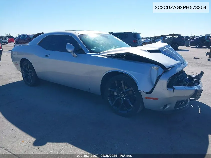 2023 Dodge Challenger Sxt VIN: 2C3CDZAG2PH578354 Lot: 40312267