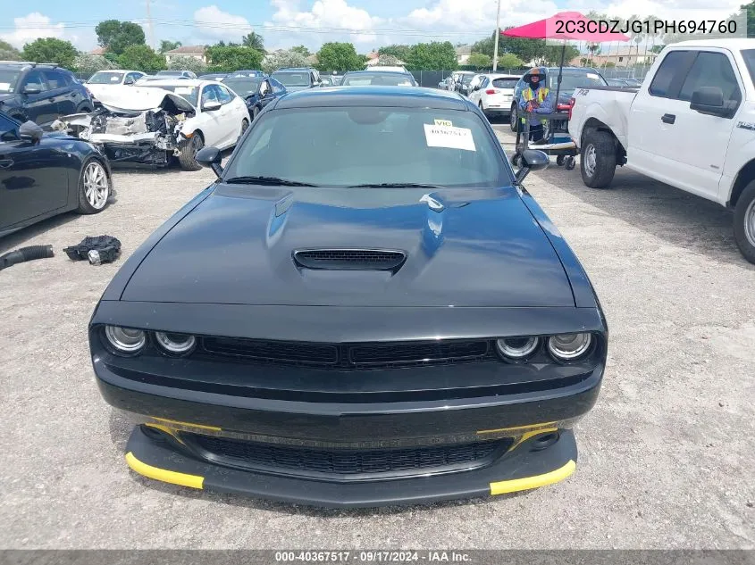 2023 Dodge Challenger Gt VIN: 2C3CDZJG1PH694760 Lot: 40367517