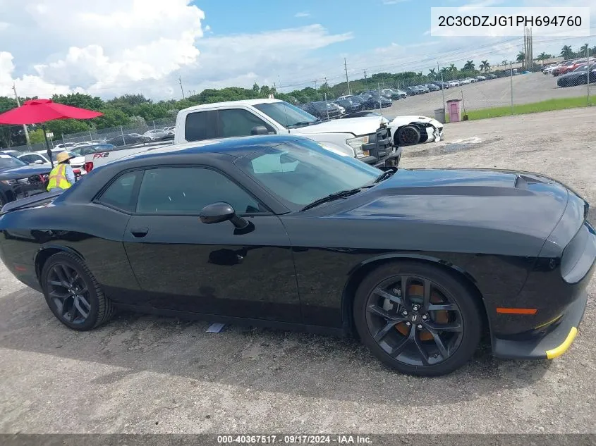 2023 Dodge Challenger Gt VIN: 2C3CDZJG1PH694760 Lot: 40367517