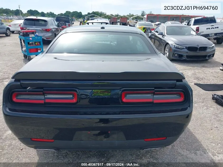 2023 Dodge Challenger Gt VIN: 2C3CDZJG1PH694760 Lot: 40367517