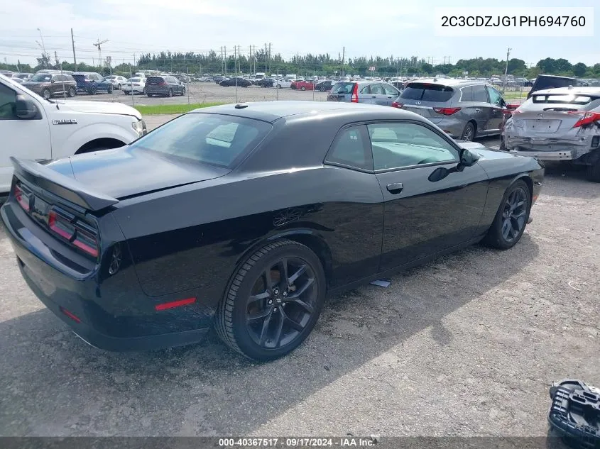 2023 Dodge Challenger Gt VIN: 2C3CDZJG1PH694760 Lot: 40367517