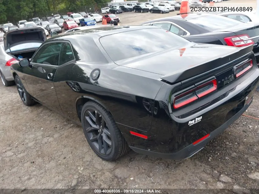 2023 Dodge Challenger R/T VIN: 2C3CDZBT3PH668849 Lot: 40368035