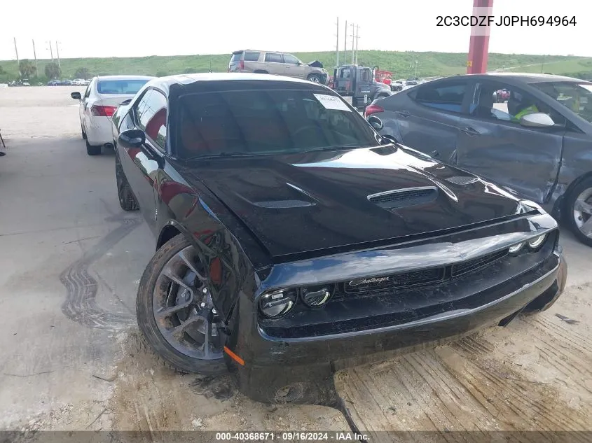 2023 Dodge Challenger R/T Scat Pack VIN: 2C3CDZFJ0PH694964 Lot: 40368671