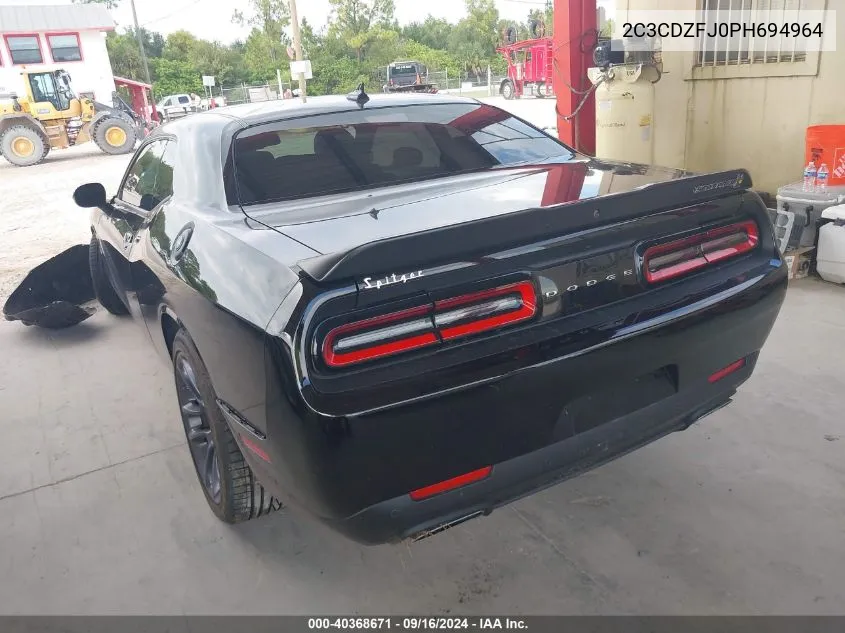 2023 Dodge Challenger R/T Scat Pack VIN: 2C3CDZFJ0PH694964 Lot: 40368671