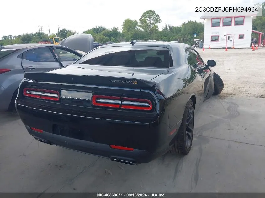 2023 Dodge Challenger R/T Scat Pack VIN: 2C3CDZFJ0PH694964 Lot: 40368671