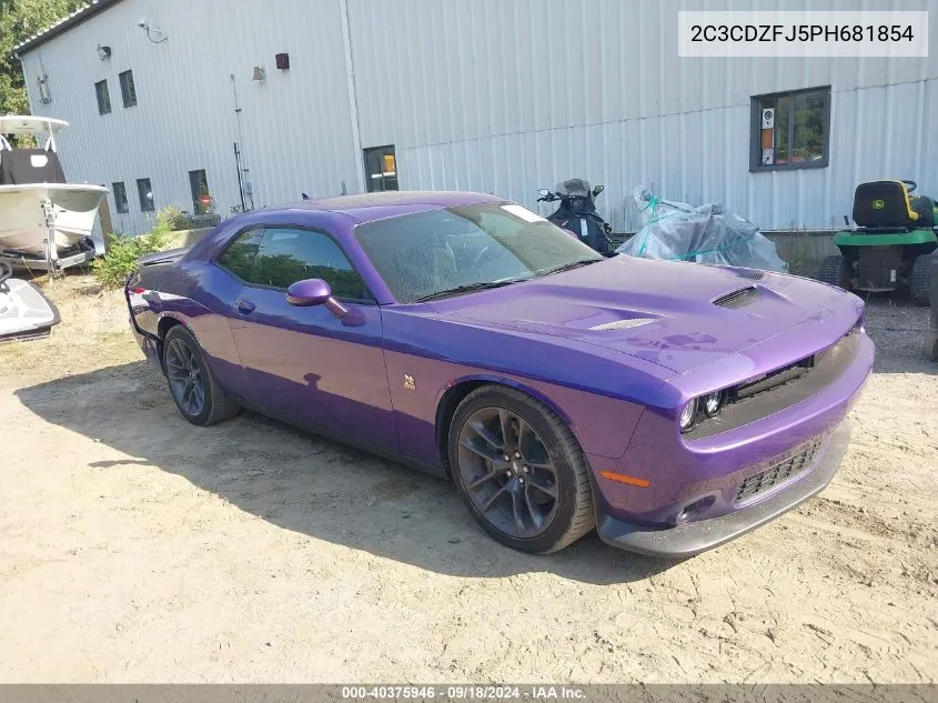 2023 Dodge Challenger R/T Scat Pack VIN: 2C3CDZFJ5PH681854 Lot: 40375946