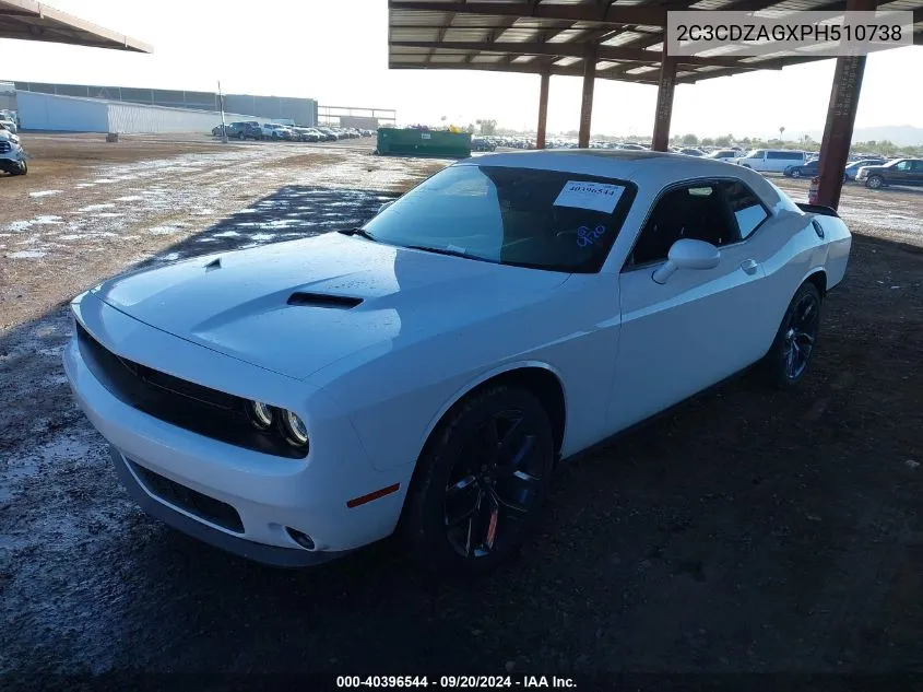 2023 Dodge Challenger Sxt VIN: 2C3CDZAGXPH510738 Lot: 40396544