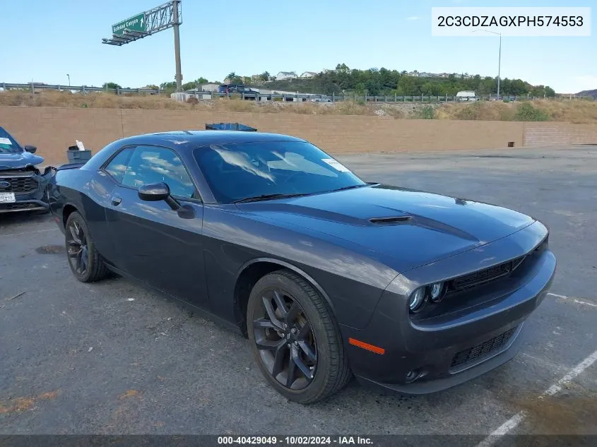 2023 Dodge Challenger Sxt VIN: 2C3CDZAGXPH574553 Lot: 40429049