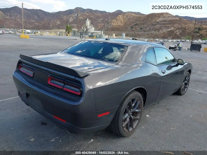 2023 Dodge Challenger Sxt VIN: 2C3CDZAGXPH574553 Lot: 40429049