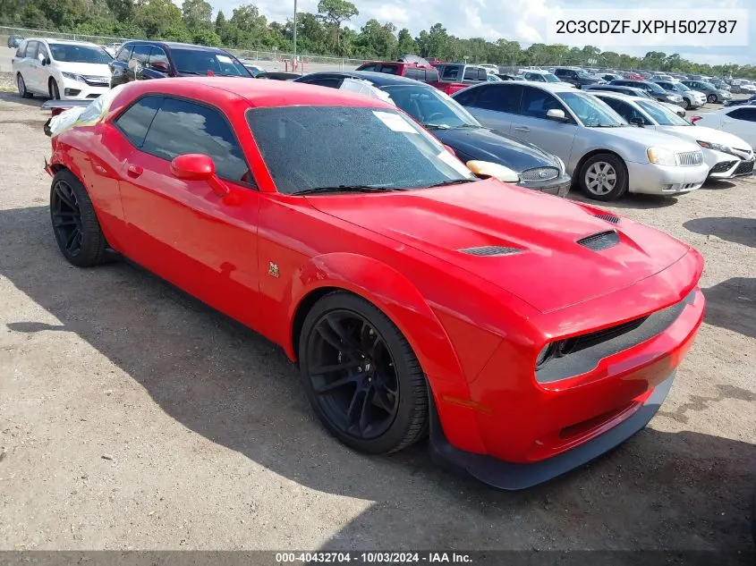 2023 Dodge Challenger R/T Scat Pack Widebody VIN: 2C3CDZFJXPH502787 Lot: 40432704